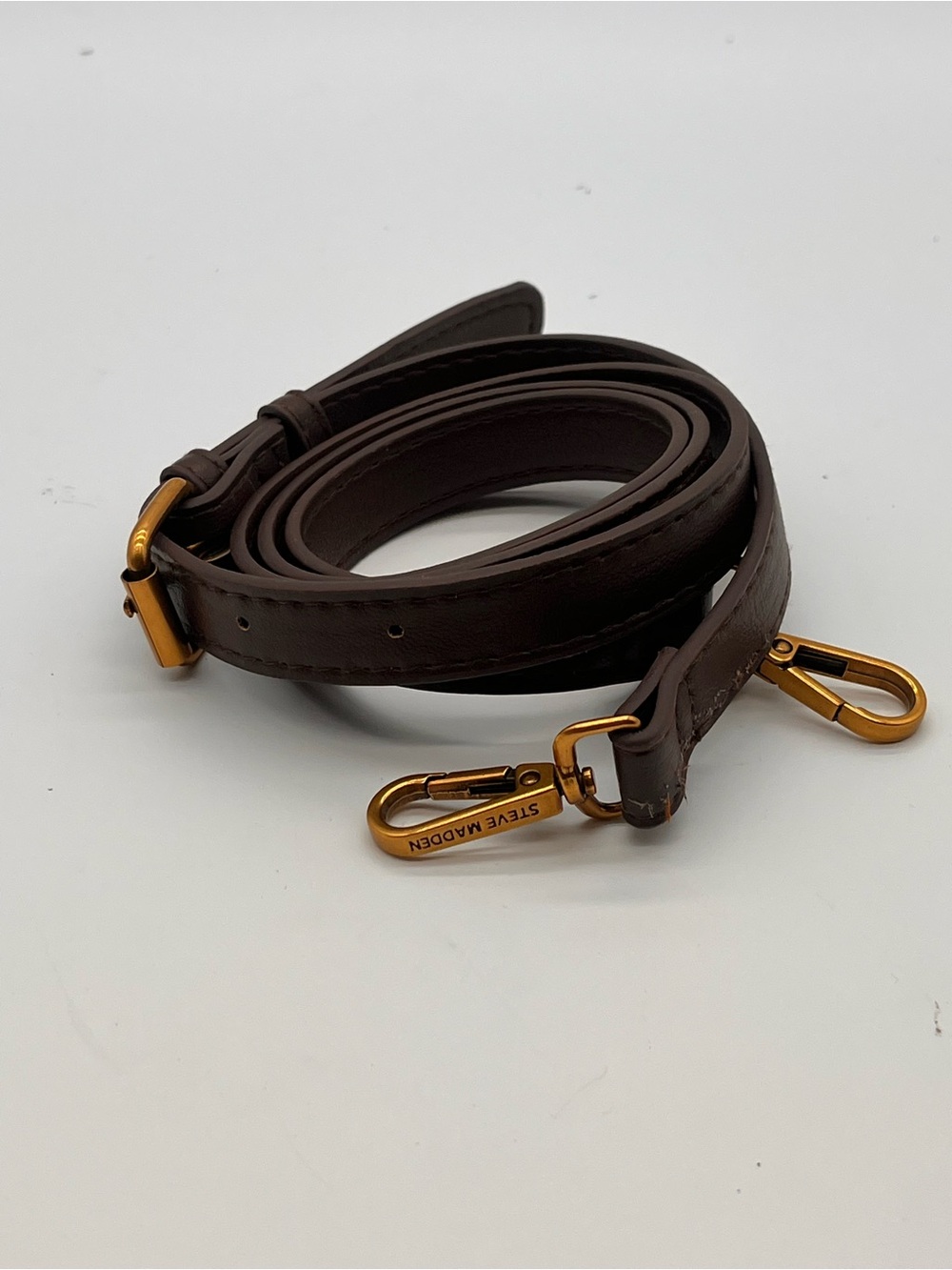 Steve Madden Dark Brown Crossbody Strap Gold Hardware 3/4" Replacement Bag